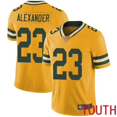 Green Bay Packers Limited Gold Youth 23 Alexander Jaire Jersey Nike NFL Rush Vapor Untouchable